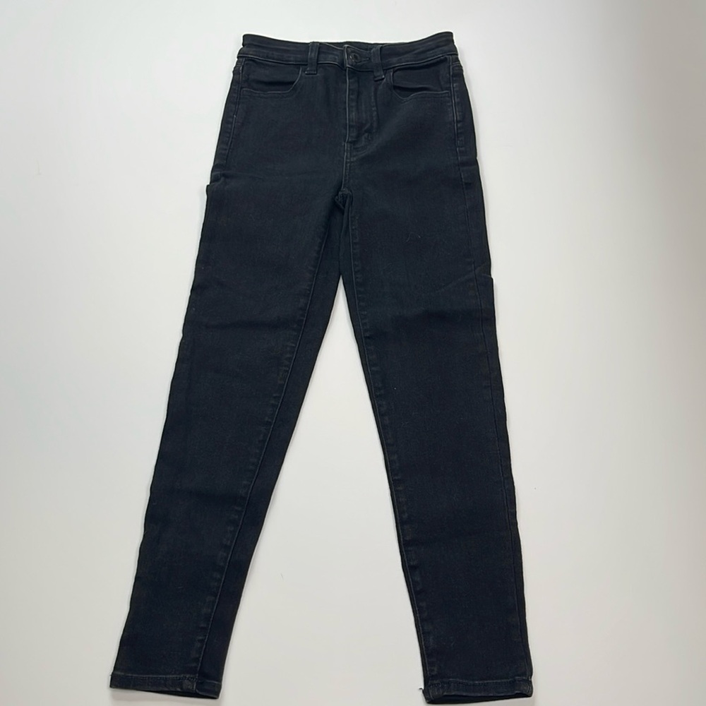 American Eagle Super Stretch Highest Rise Jegging Black Size 6 Long